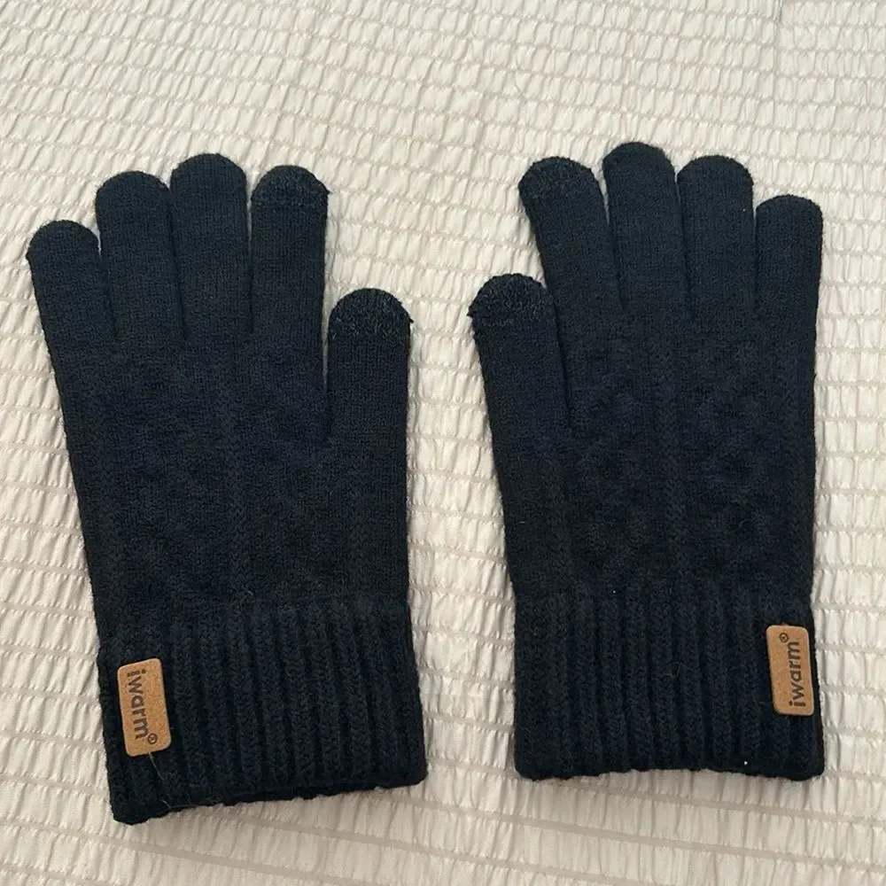Alpaca blend  dark gray Gloves-super soft and warm